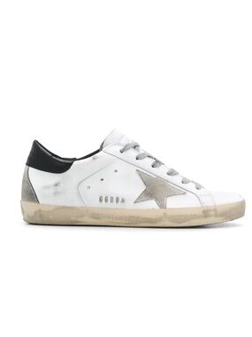 Golden Goose Superstar Low-Top Sneakers in White/Ice/Black